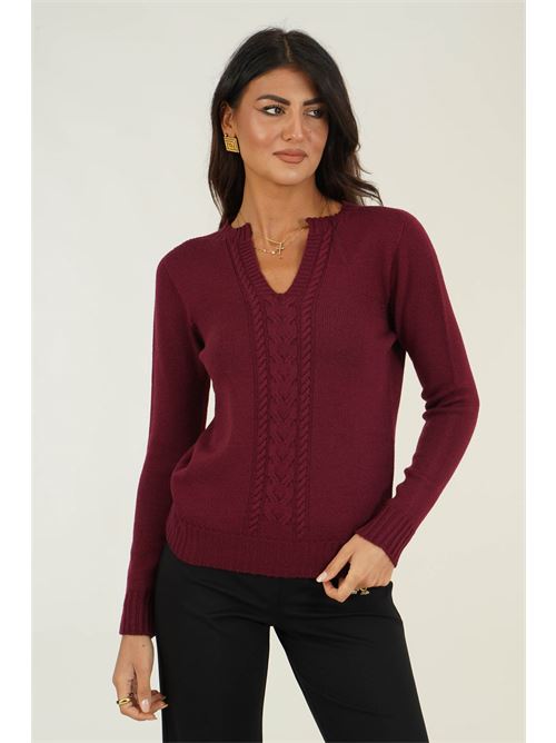 Maglia in pura lana Valeria Ghittori | 1287BORDEAUX